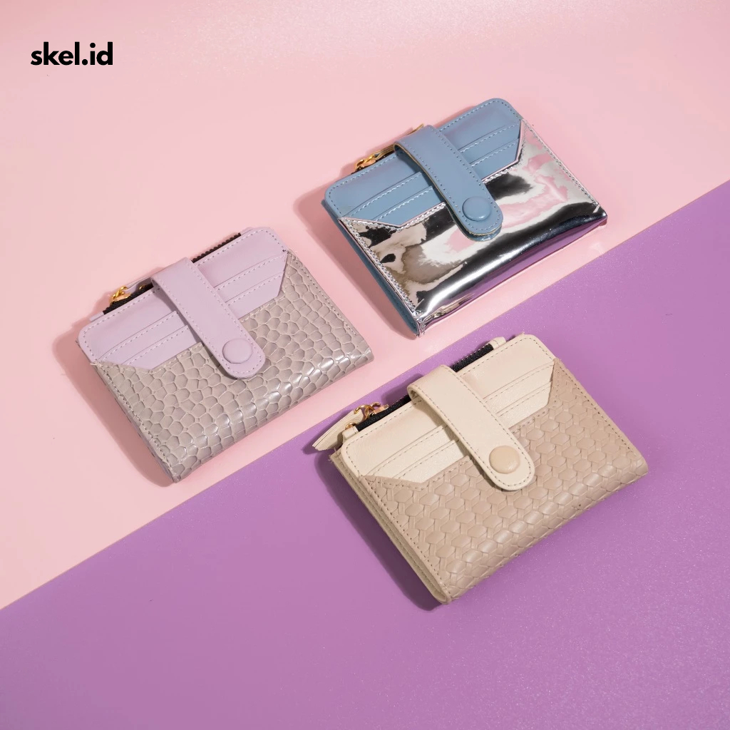 SKEL - HAISLEY WALLET - Dompet Wanita Mini Lipat Kulit Premium Korean Style Aesthetic Gaya Modern