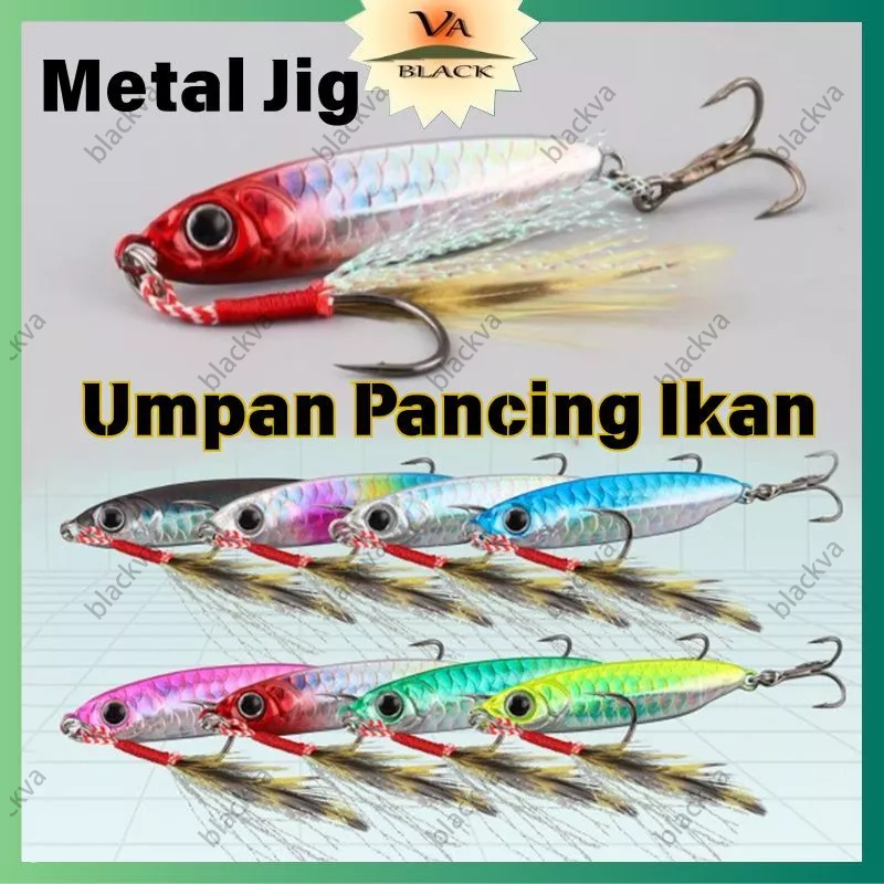 Metal Jig lure casting Umpan Pancing Ikan Jigging Hook Memancing Spinner Umpan Bionic Bait Sinking M