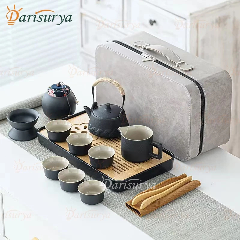 Tea Set Gift Set Hampers Kado Murah Souvenir Chinese Tea Pot Set Chinese Tea Tray Pot Set YDA