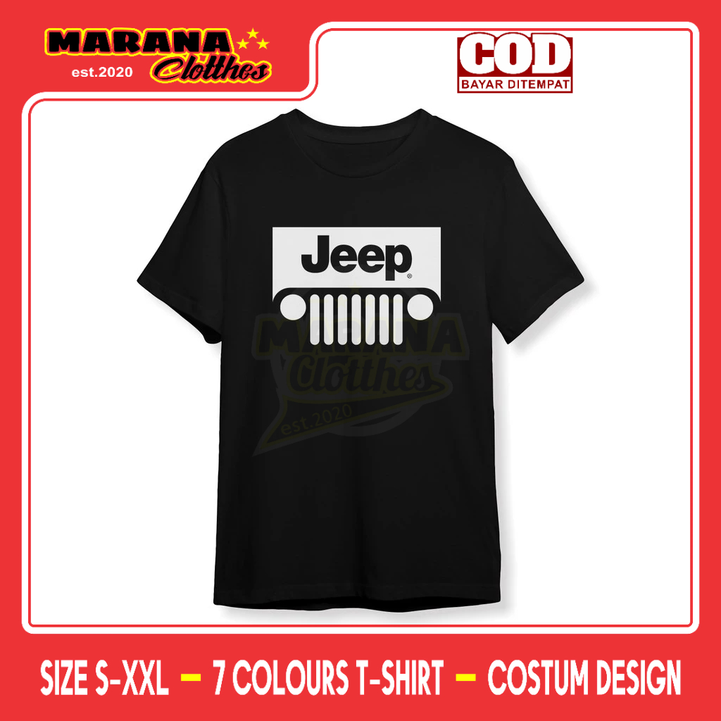 Kaos Jeep Siluet Baju Otomotif