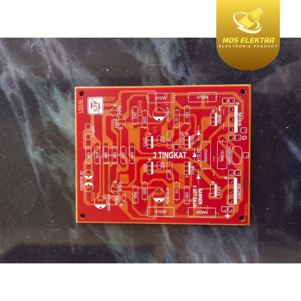PCB Power Amplifier 1000W 3 Tingkat Simetris.