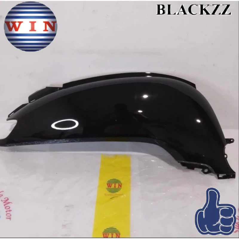 Cover Body Samping Scoopy FI esp K93 HITAM 2017 2018 2019 (1 SET KANAN KIRI) Original WIN