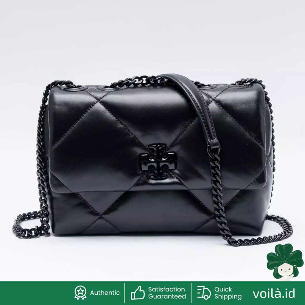 Kira Diamond Leather Bag Black