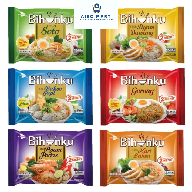 Bihunku Bihun Mie Instan 55g Rendah Lemak