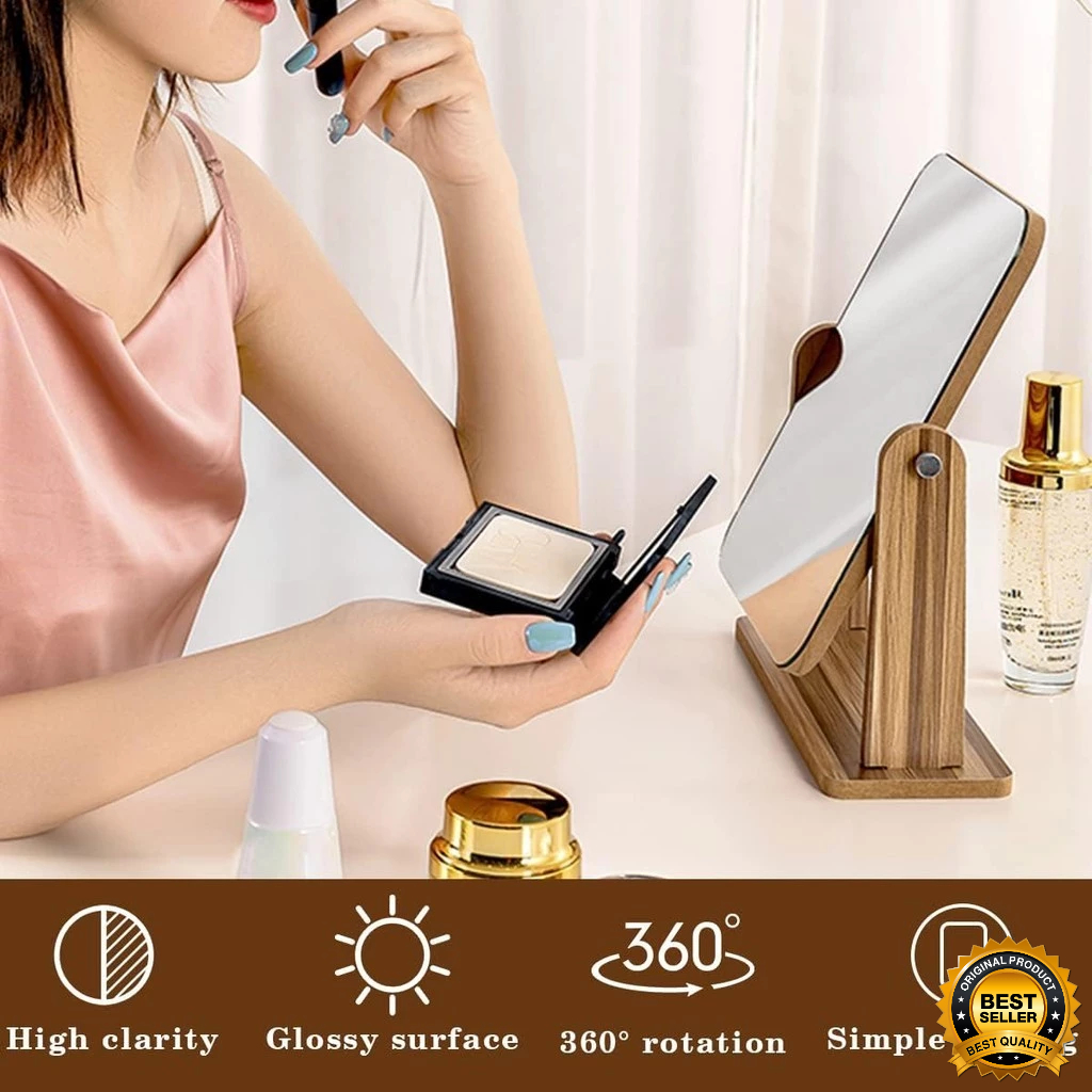 Cermin Meja / Cermin Putar / Mirror Cermin Aesthetic / Kado Ulang tahun / Kado wisuda / Cermin Rias