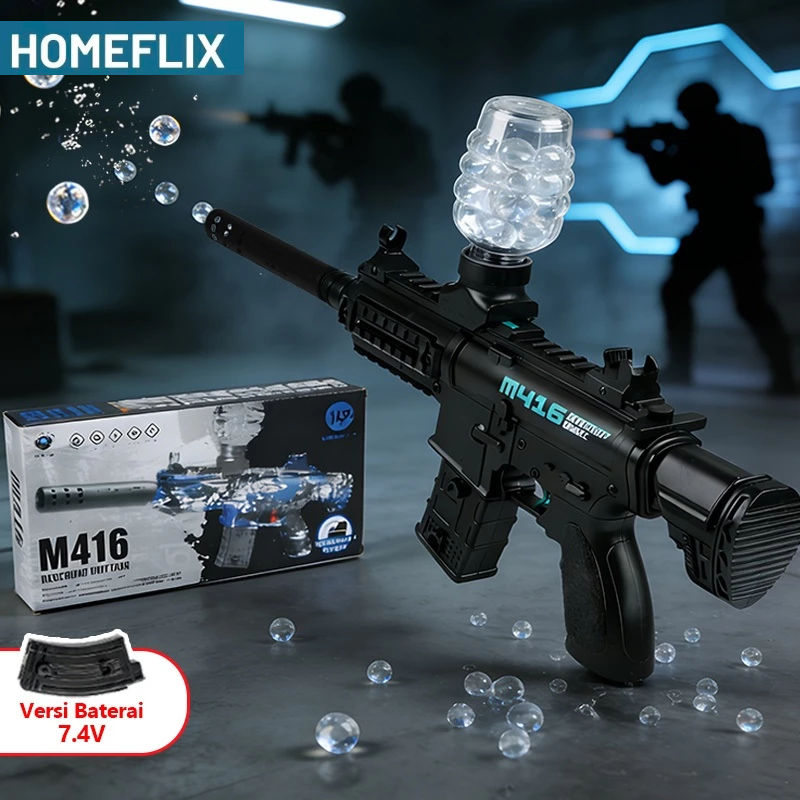 Mainan Pistol Tembak Tembakan Air M416 Water Gel Elektrik 50Cm Mainan Anak