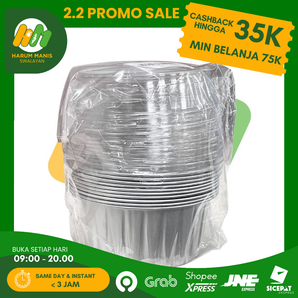 ALUMINIUM FOIL TRAY GOLD BULAT 10PCS / WADAH MAKANAN ALUMINIUM FOIL