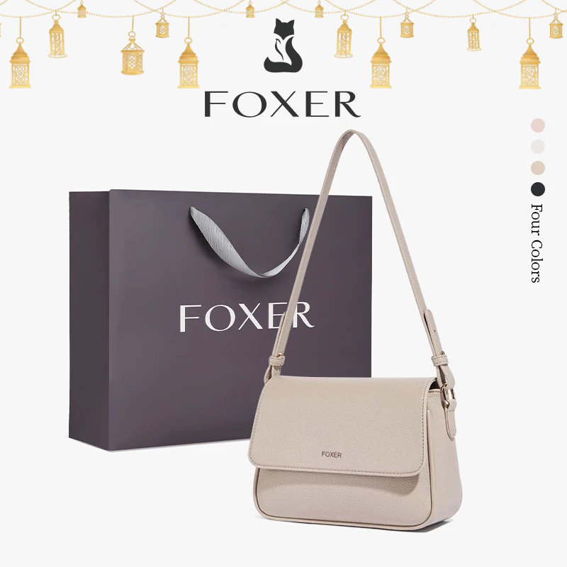 FOXER  Tas Bahu Wanita yang Ringkas dan Portabel  Tas Selempang yang Simpel dan Elegan  Tas Wanita y