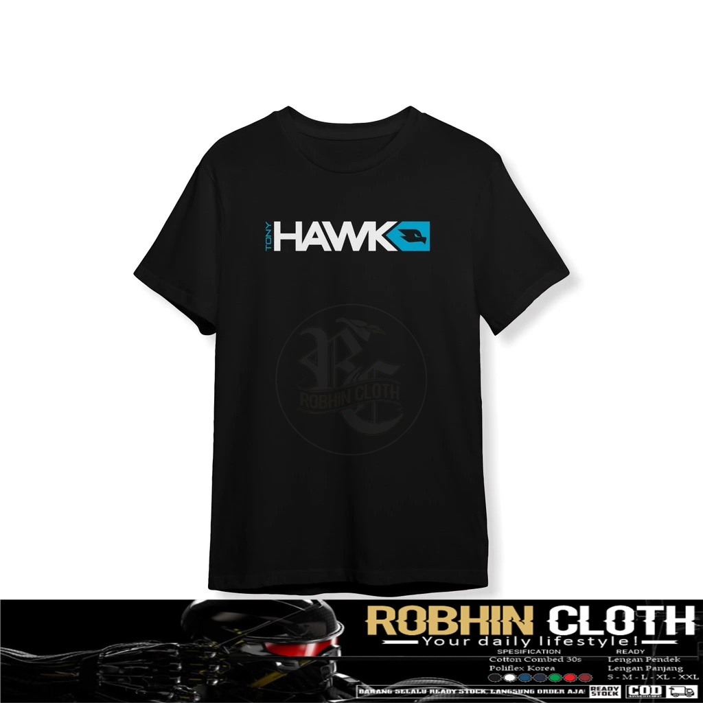 Kaos Baju Tony Hawk Logo Kaos Distro