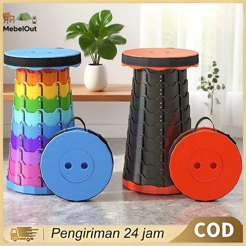 Bangku Lipat Teleskopik Portabel Outdoor Kursi Lipat Teleskopik Piknik Plastik Berkualitas Ketinggia