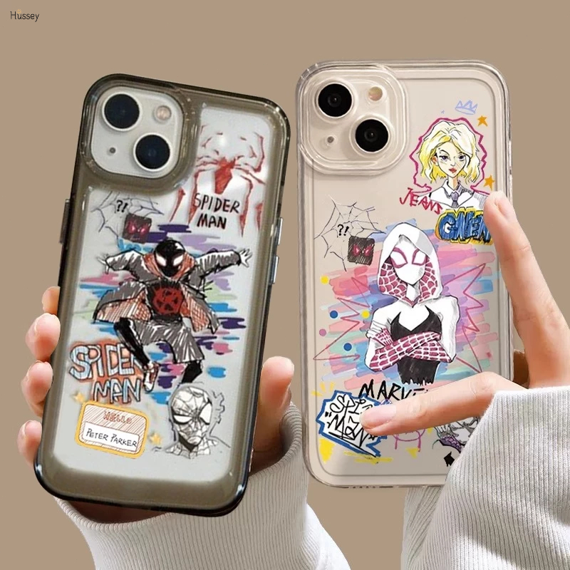 Casing iPhone Shell Space spiderman spiderman couple iPhone15 14 11 13 12 X XS Pro Max xr Mini xr 7 