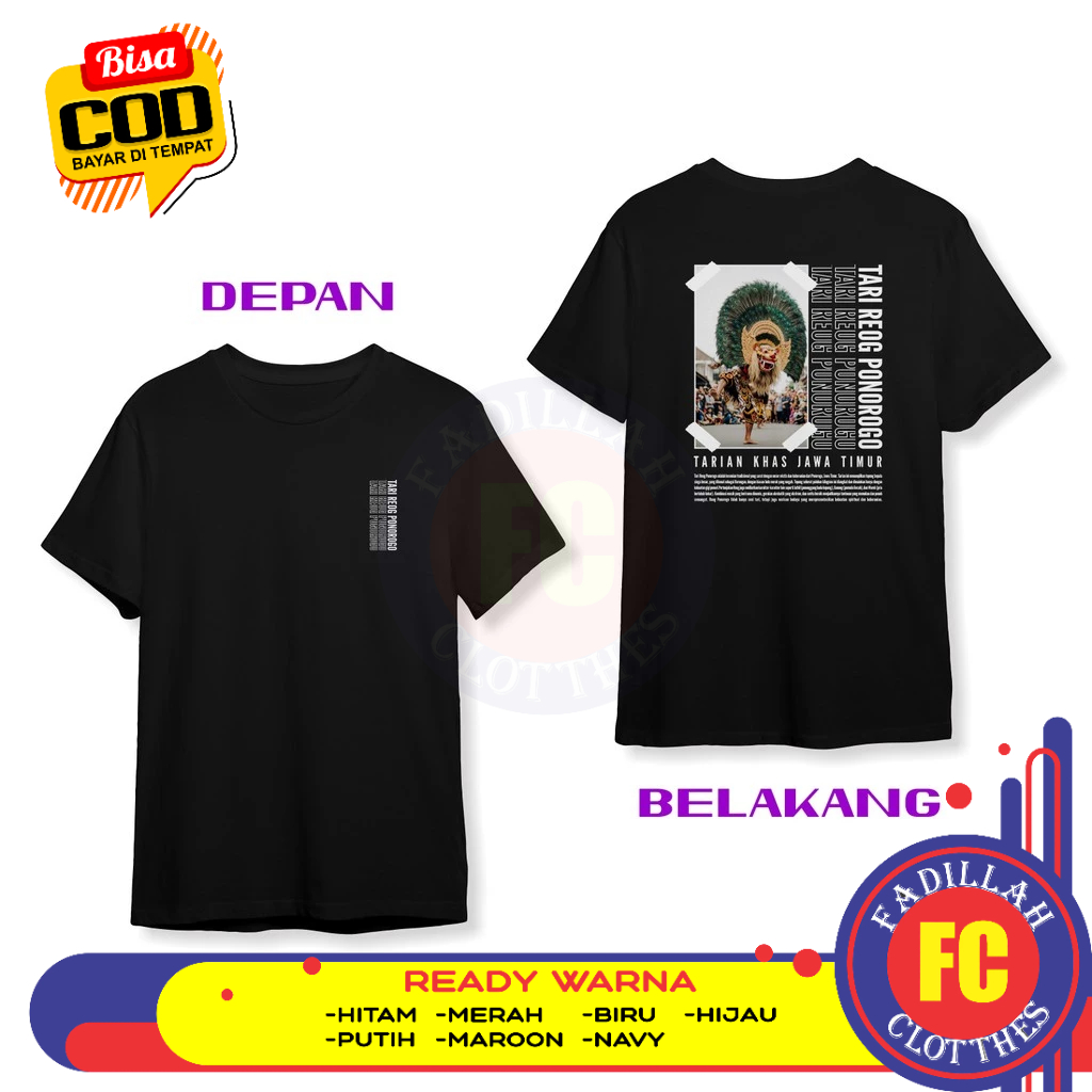 Baju Kaos Tari Reog Ponorogo Tarian Khas Jawa Timur DB Kaos Distro