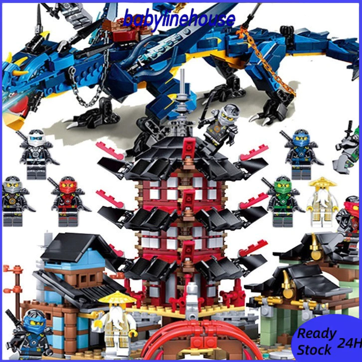 <24H COD>Ninjago Mainan Balok Naga Ninjago Mainan Pendidikan  Temple Model Keren Mainan Anak Laki La