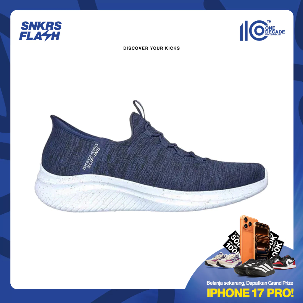 SKECHERS Sport Ultra Flex 3 Navy White Sepatu Training Pria - 232936NVY - Size 41