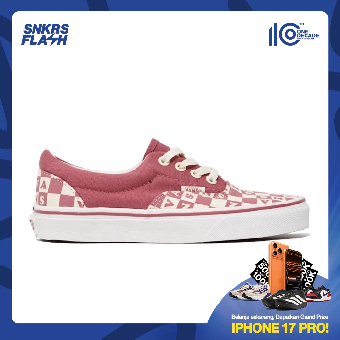VANS Era Check Deco Rose True White Sepatu Sneakers Wanita - VN0A5KX5B31 - Size 40.5