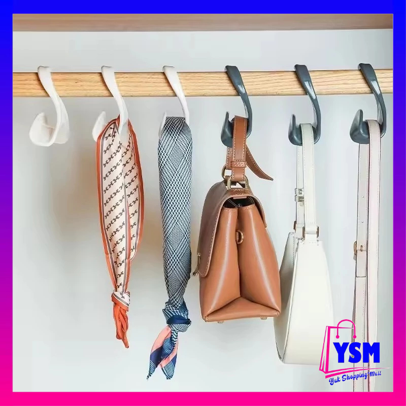 YSM Gantungan Tas Plastik Hanger Tas Serbaguna Bag Hook Hanger Perlengkapan Rumah Gantungan Tas Lema