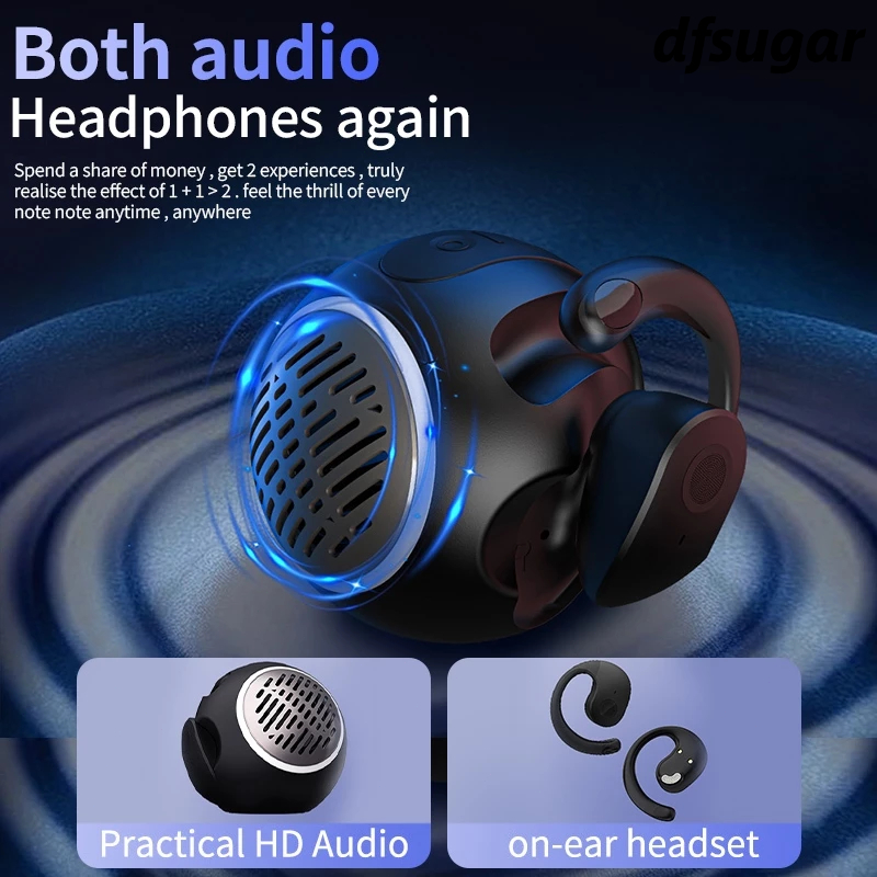 Headphone Audio Mesin All-in-one Audio Bluetooth Kreatif Headphone Nirkabel Bluetooth -DF