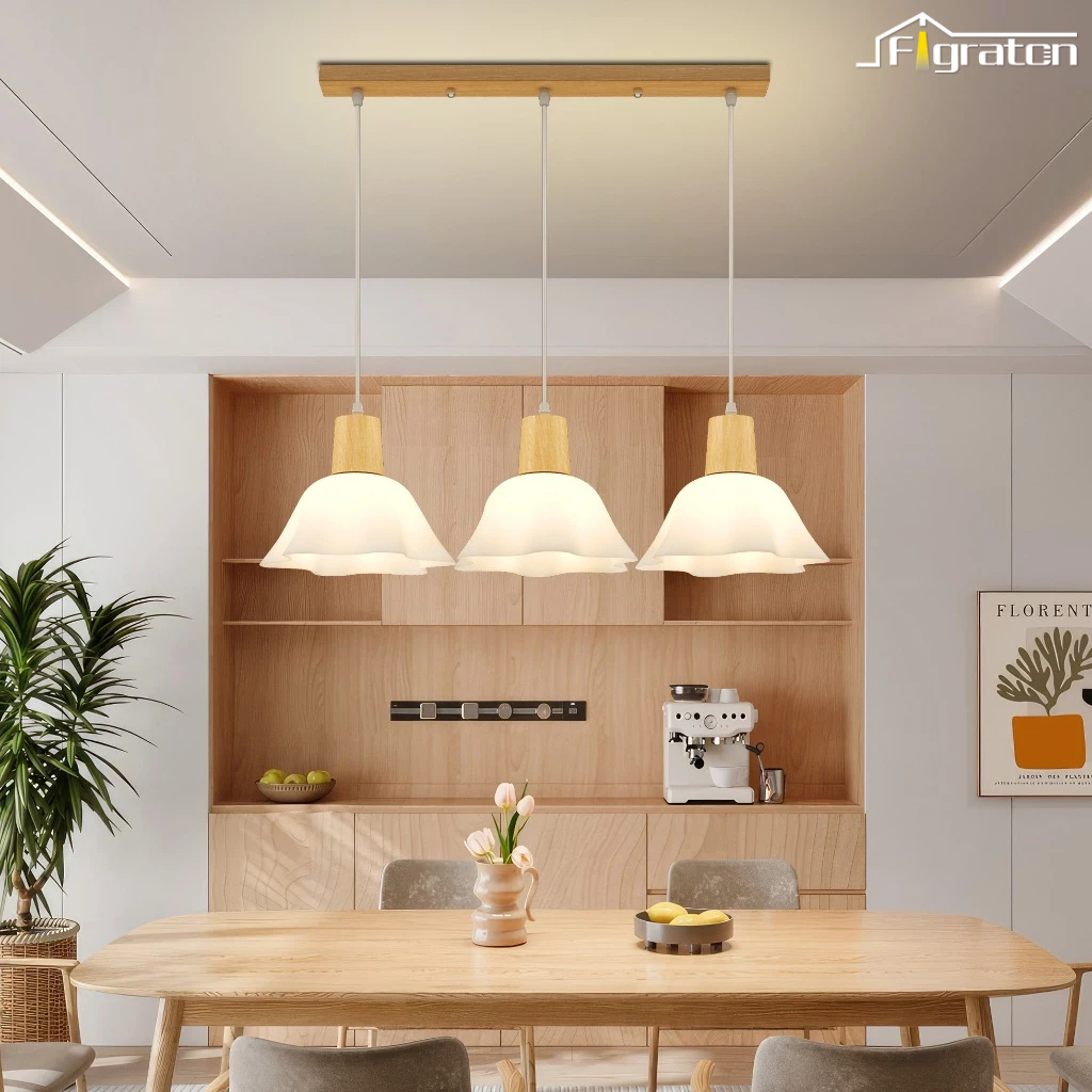 Lampu Gantung Minimalis 3in1 Gaya Jepang Modern Untuk Ruang Makan/Restoran/Dapur/Bar Dekorasi Rumah 