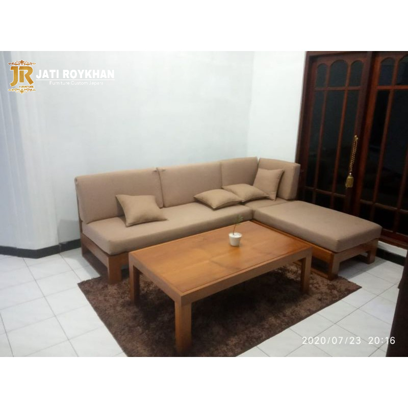 KURSI TAMU SHOFA MINIMALIS CUSTOM JATI MURAH