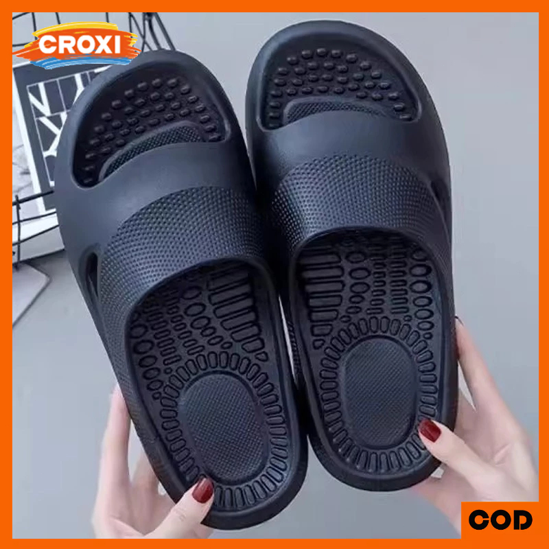 CROXI Sandal pijat kesehatan Sandal pijat kaki terapi Karet Unisex Anti Slip Tidak Bau | Sandal Ruma