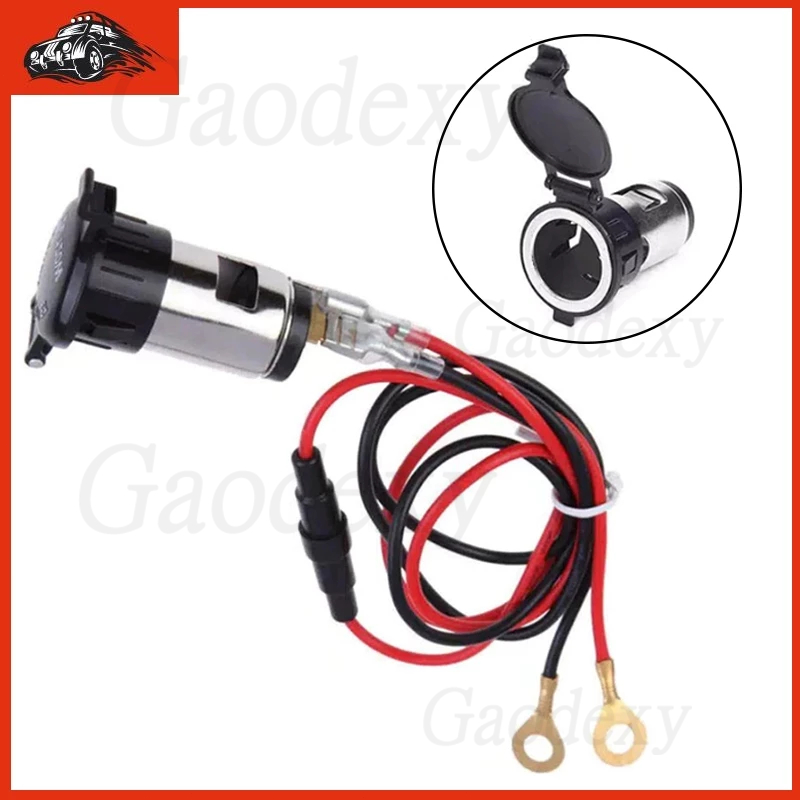 Pengisi Daya Mobil Lighter Socket Charger Cigarette Lighter Power Outlet Set Stop Kontak Mobil