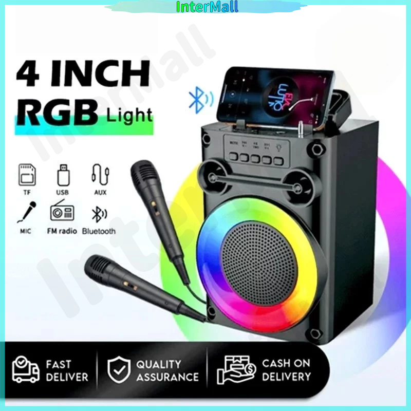 [PRO BASS]MAIKET Speaker Bluetooth Karaoke Protable Super Bass with MIC Polytron Besar Original Mini
