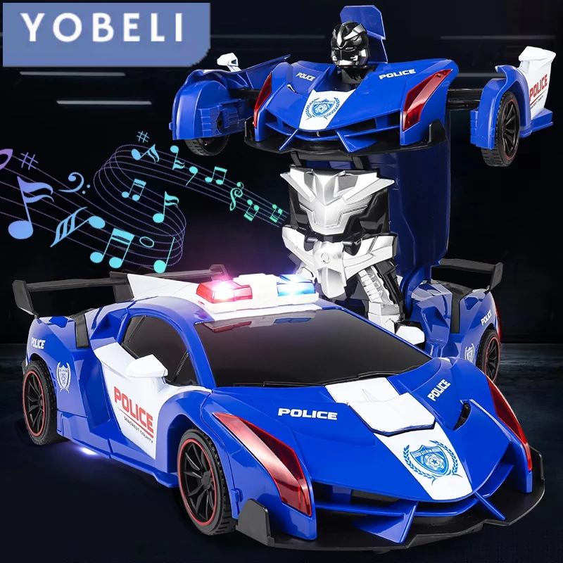 Mobil Polisi RC Ukuran Besar Bisa Jadi Robot – Mainan Remote Control Anak Laki-Laki