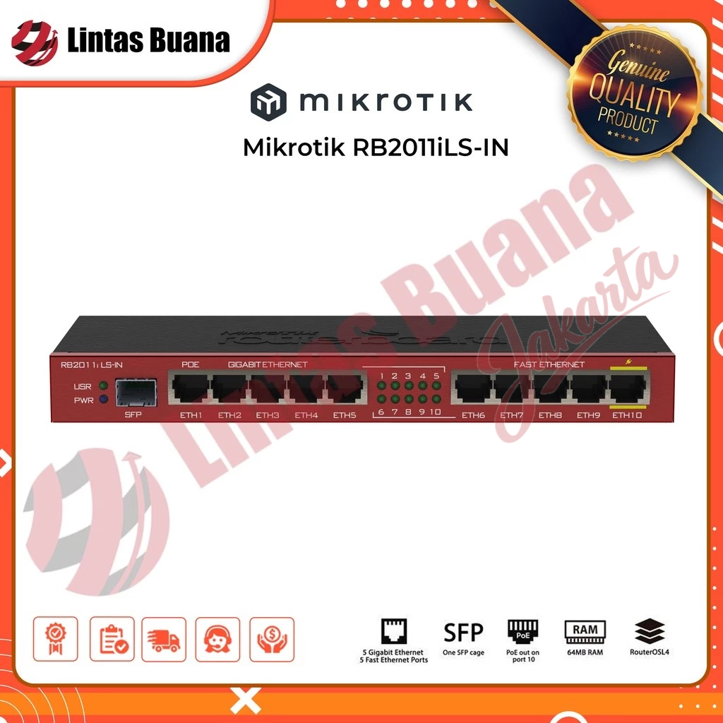Mikrotik - RB 2011 iLS IN RB2011iLS-IN RouterBoard 2011iLS-IN