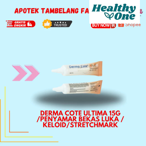 DERMA COTE ULTIMA 15G /PENYAMAR BEKAS LUKA / KELOID/STRETCHMARK