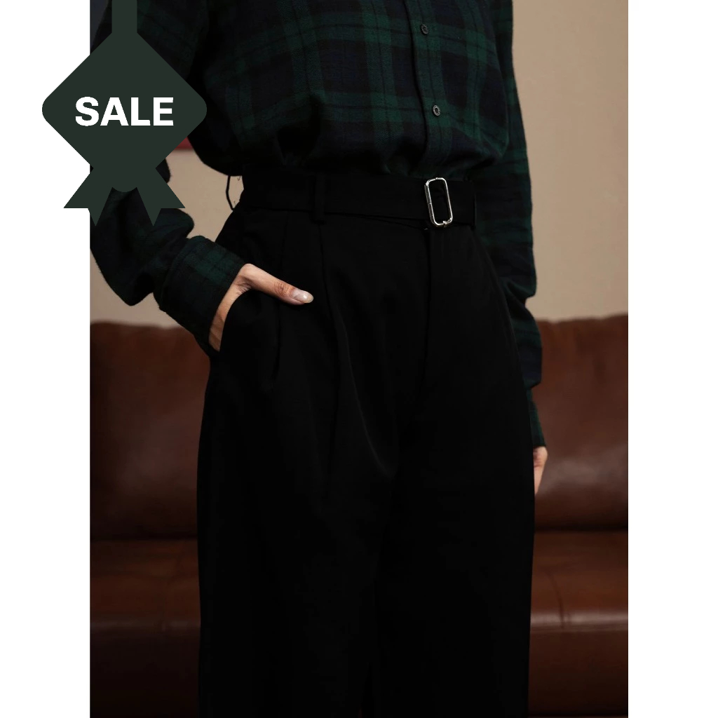 THENBLANK | Wool Wide Trousers Celana Panjang Wanita