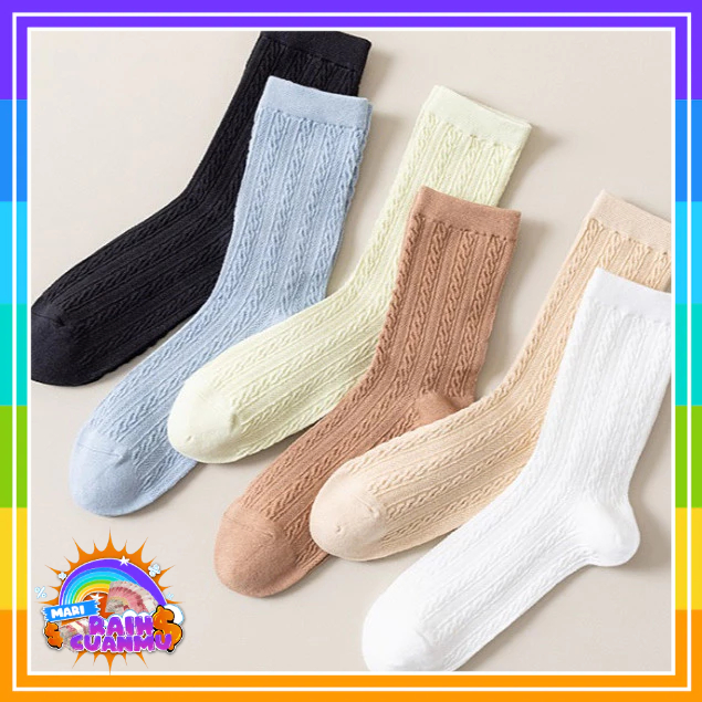 MRC Kaos Kaki 6997 Kaos Kaki Panjang Wanita Dewasa Embos Renda Kaos Kaki Wanita Korean Style