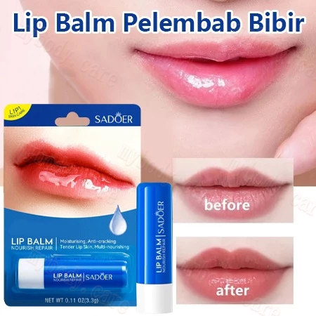 Lip Balm Pelembab Bibir 3.3g Lip Care Balm Pelembab Pemerah Bibir Perbaiki Kering Pecah Pecah Hilang