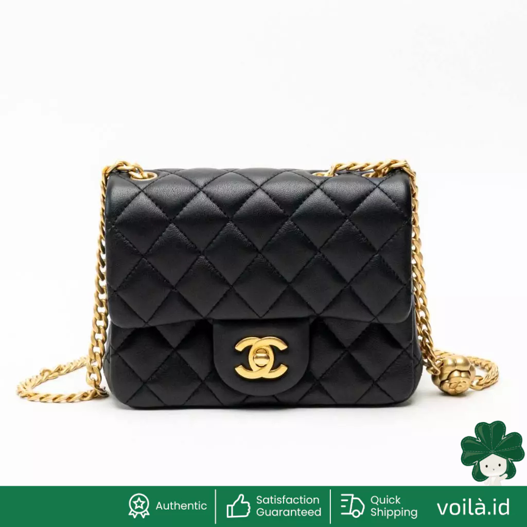 Chanel Camellia Crush Mini Flap Bag Lambskin Black Ghw