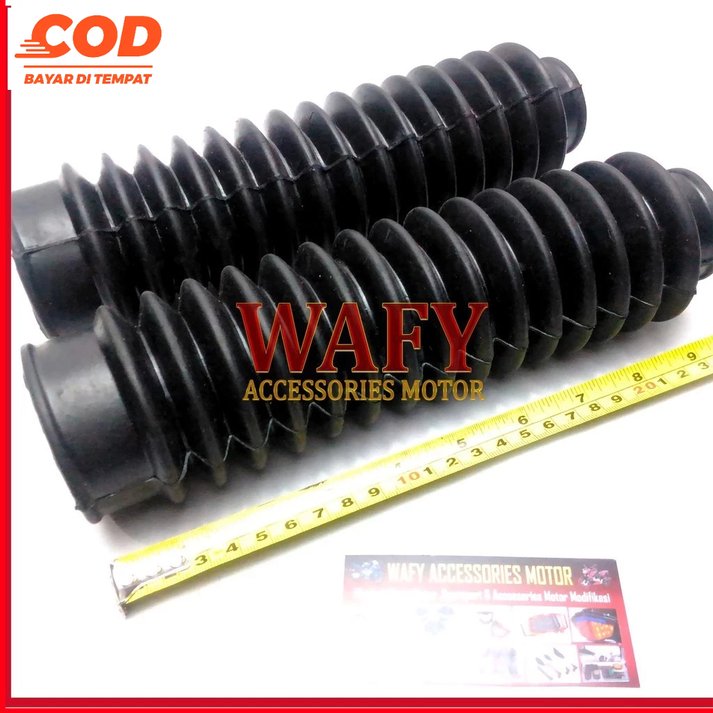 Sepasang Karet Shock Depan Ukuran Besar Byson Dll Cover Shock Byson Karet Spiral Bison