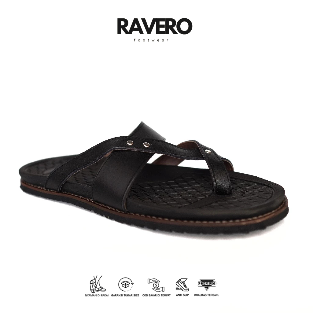 Sandal Kasual Pria Kulit Asli - WIROS TEVEZ