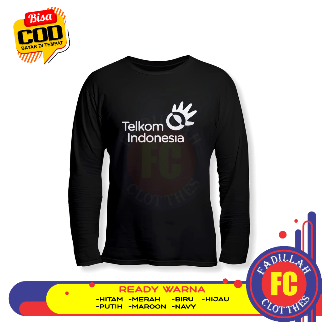 Baju Kaos Telkom Indonesia Lengan Panjang Baju Perusahaan