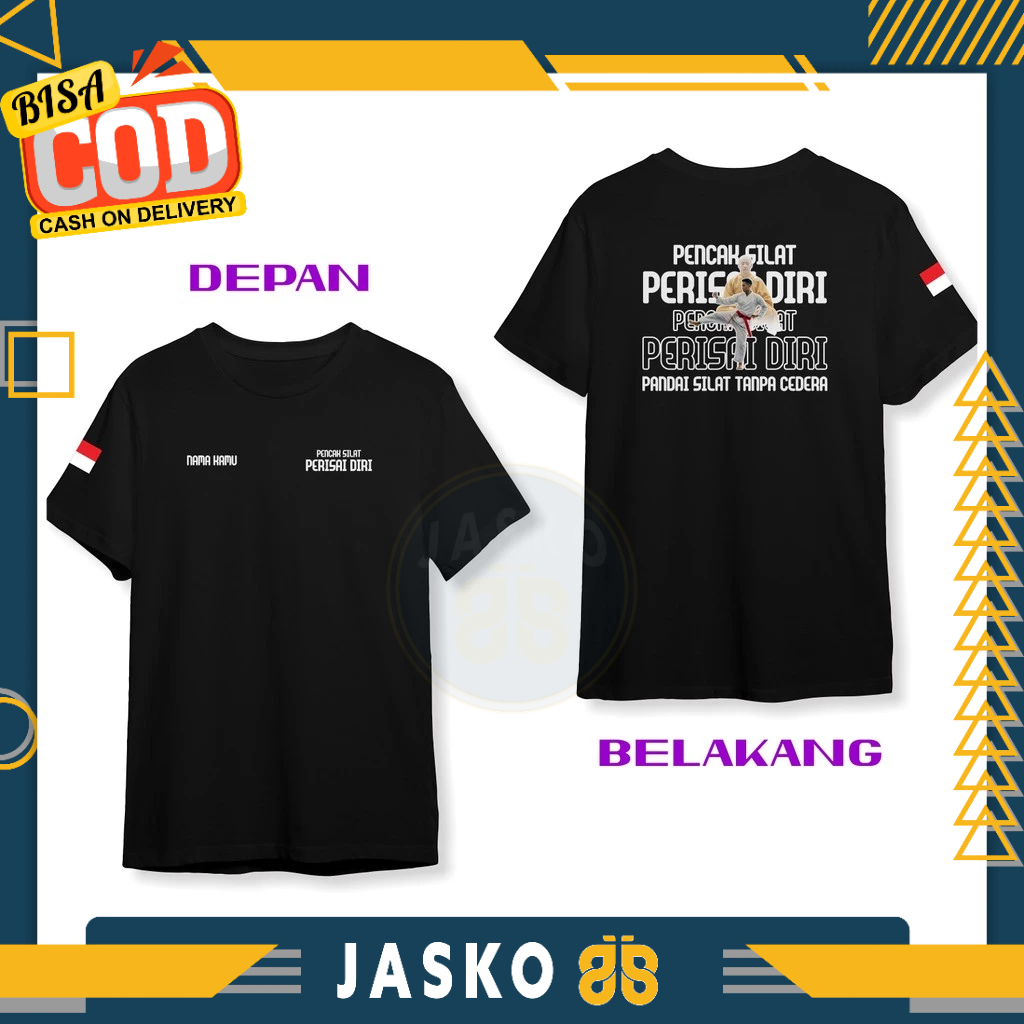 Baju Tshirt Pencak Silat Perisai Diri Gratis Nama DB Kaos Distro