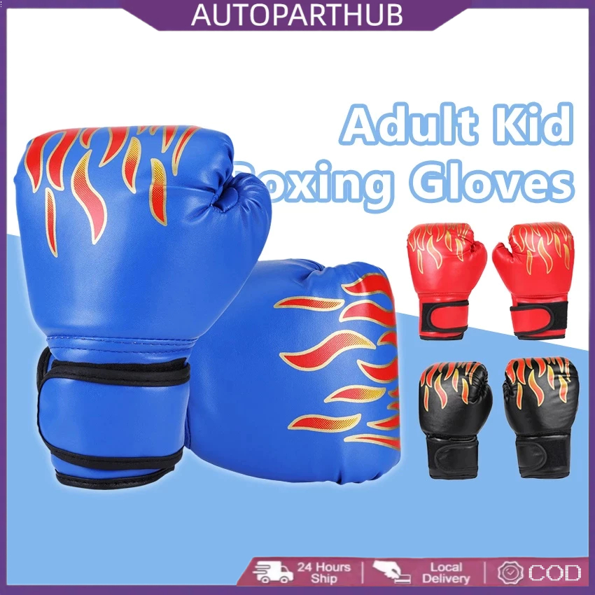 Sarung Tinju Kulit Pu Anak-Anak Dewasa Sarung Tangan Tinju Boxing Boxer Pelindung Tangan