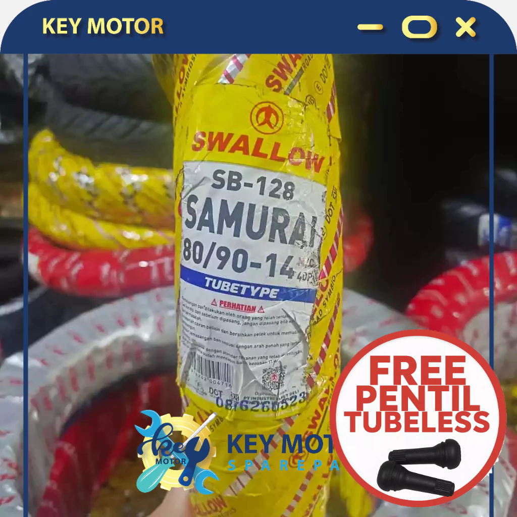 Ban Luar 80/90-14 Untuk Ban Depan Motor Beat dan Ban Belakang Motor Mio Sporty SWALLOW Non Tubeless 