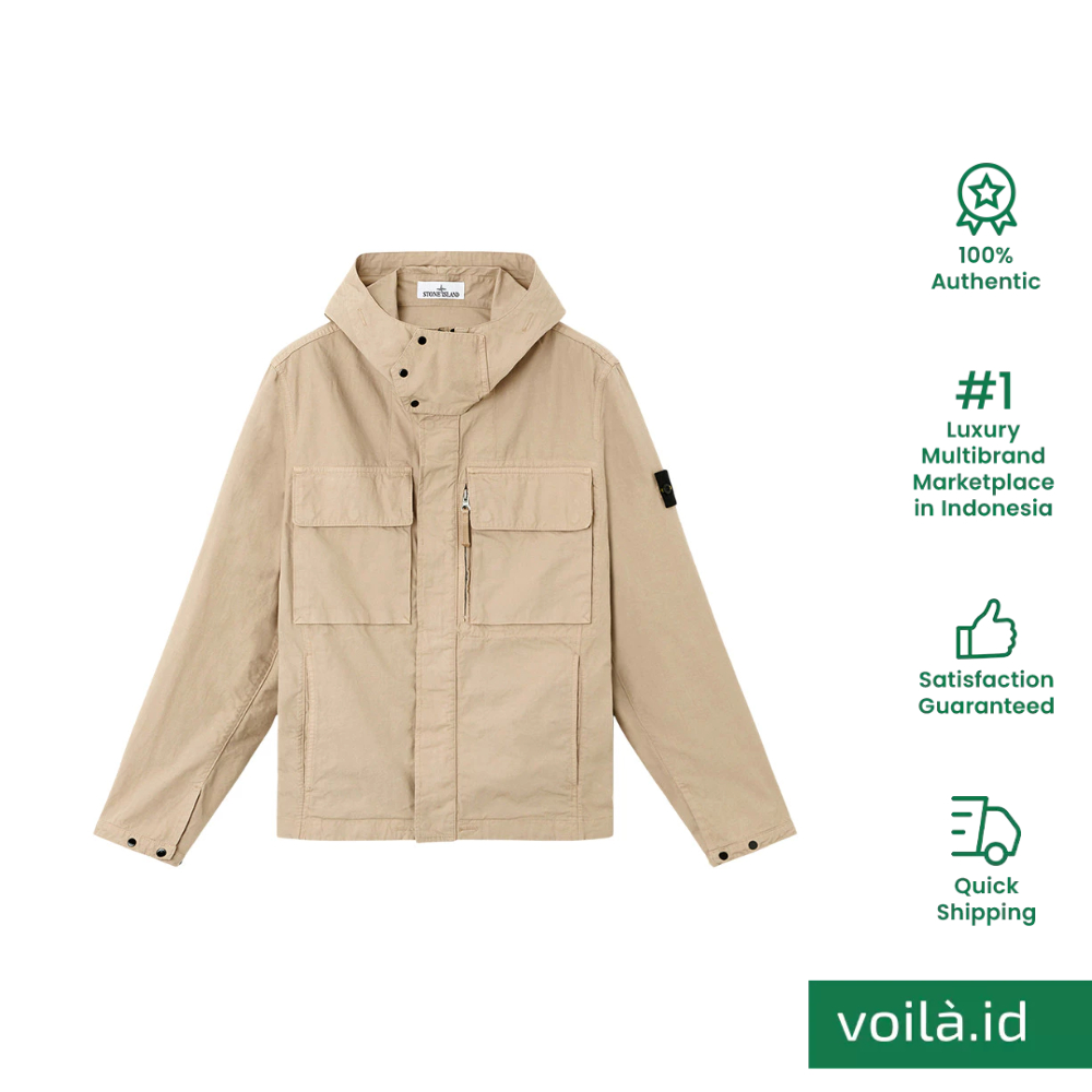 Q100012 Canvas Weave Cotton Hooded Field Jacket Desert