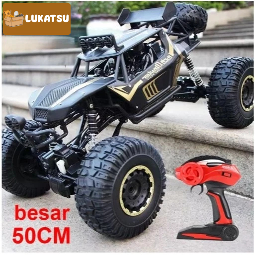 Mainan Mobil Rc Besar 50cm Alloy Mobil RC Off-Road 1:8 4WD Balapan Drift Mobil Offroad Monster Buggy