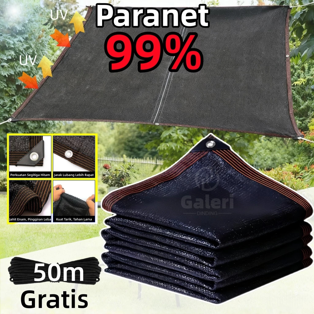 Paranet 99% Anti-UV/Jaring Paranet/Jaring Kebun/Jaring Peneduh Nylon Tahan Panas/Jaring Tab