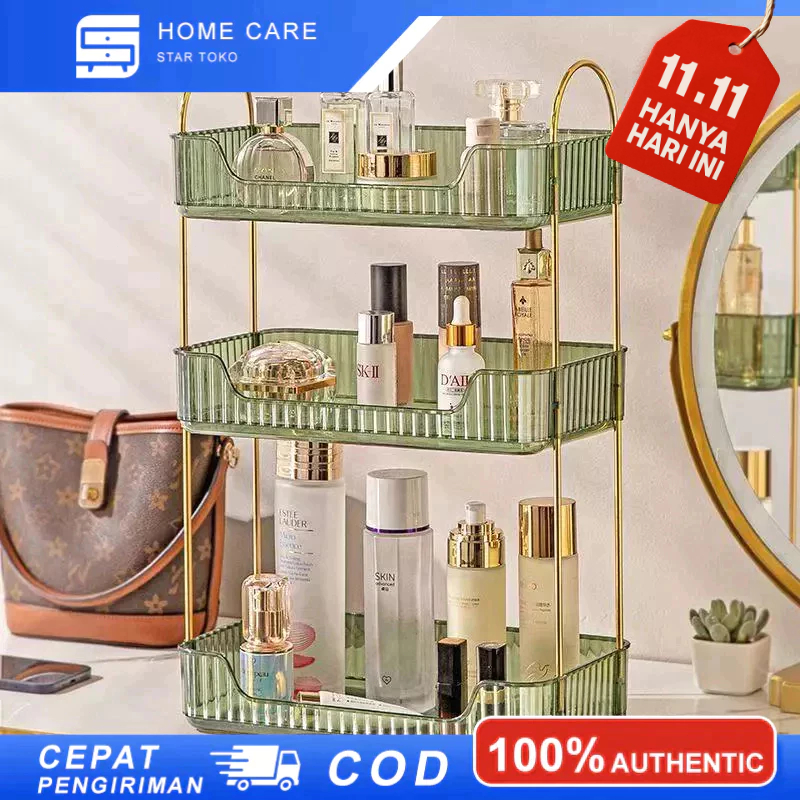 Rak Aqua Gelas Estetik Rak Serbaguna Tempat Kosmetik Tempat Aqua Gelas Estetik Mewah