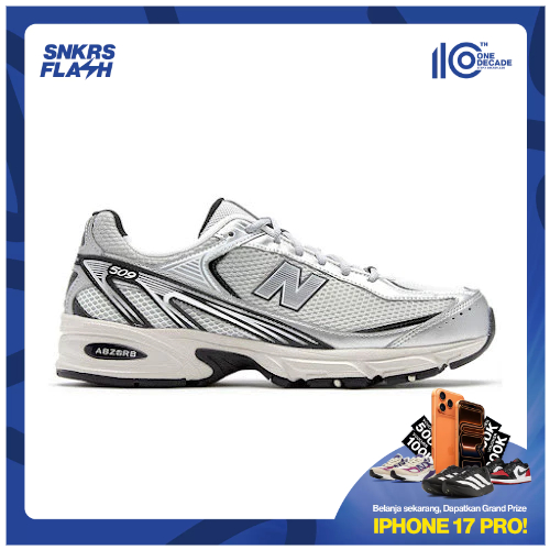NEW BALANCE 509 Silver Black Sepatu Sneakers Unisex - U509C1 - Size 42.5