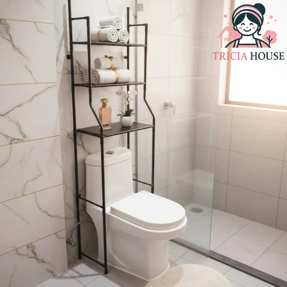 RAK TOILET BESI ANTI KARAT / RAK TOILET KLOSET DUDUK / RAK TOILET ORGANIZER