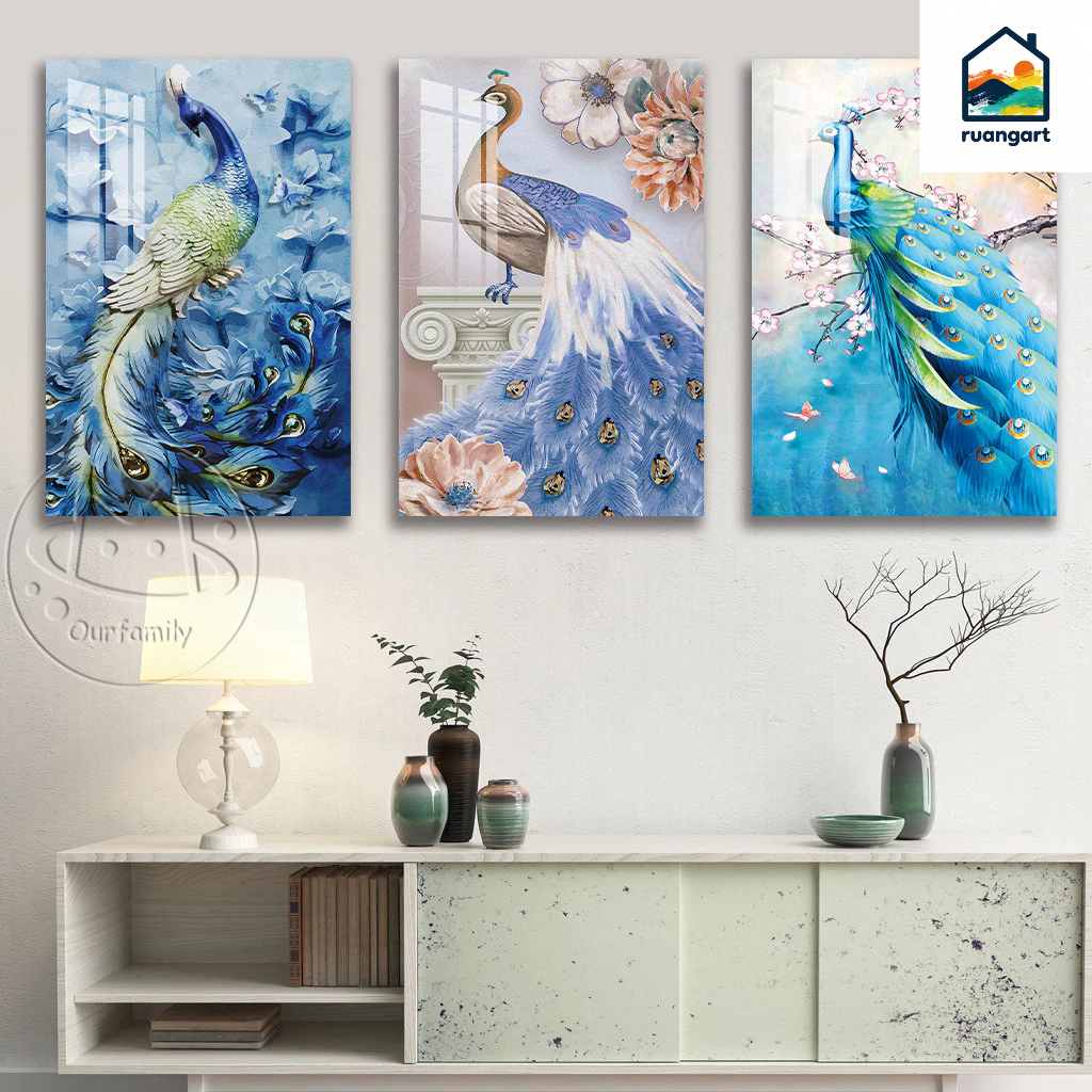 Dekorasi Dinding Burung Merak Estetis, Dekorasi Dinding Beruntung, Dekorasi Dinding Mewah, Dekorasi 