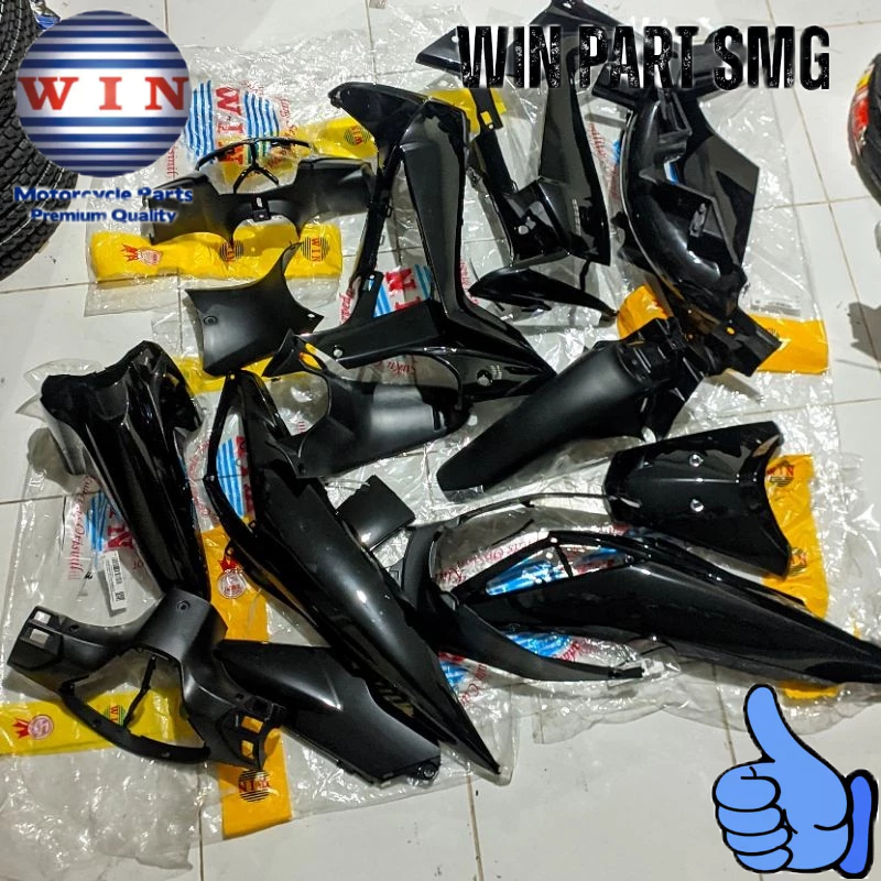 Cover Body Full Set Supra X 125 2007 2008 2009 2010 2011 2012 2013 Hitam ORIGINAL WIN