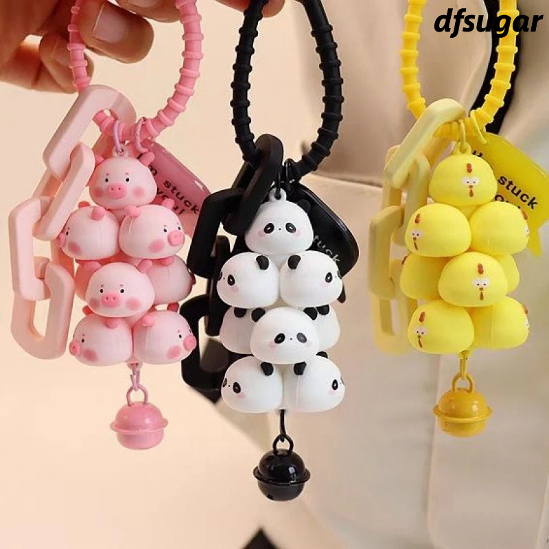 Lanyard hp Lucu Anak Ayam Kuning Lucu Panda Telepon Gantungan hp Menumpuk Pendant Boneka Strap hp Ka