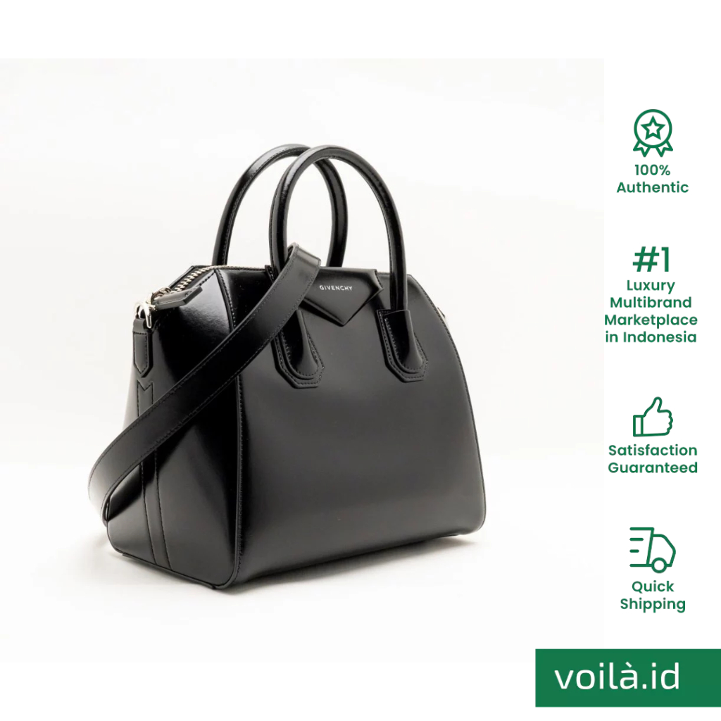 Small Antigona Bag Leather Black