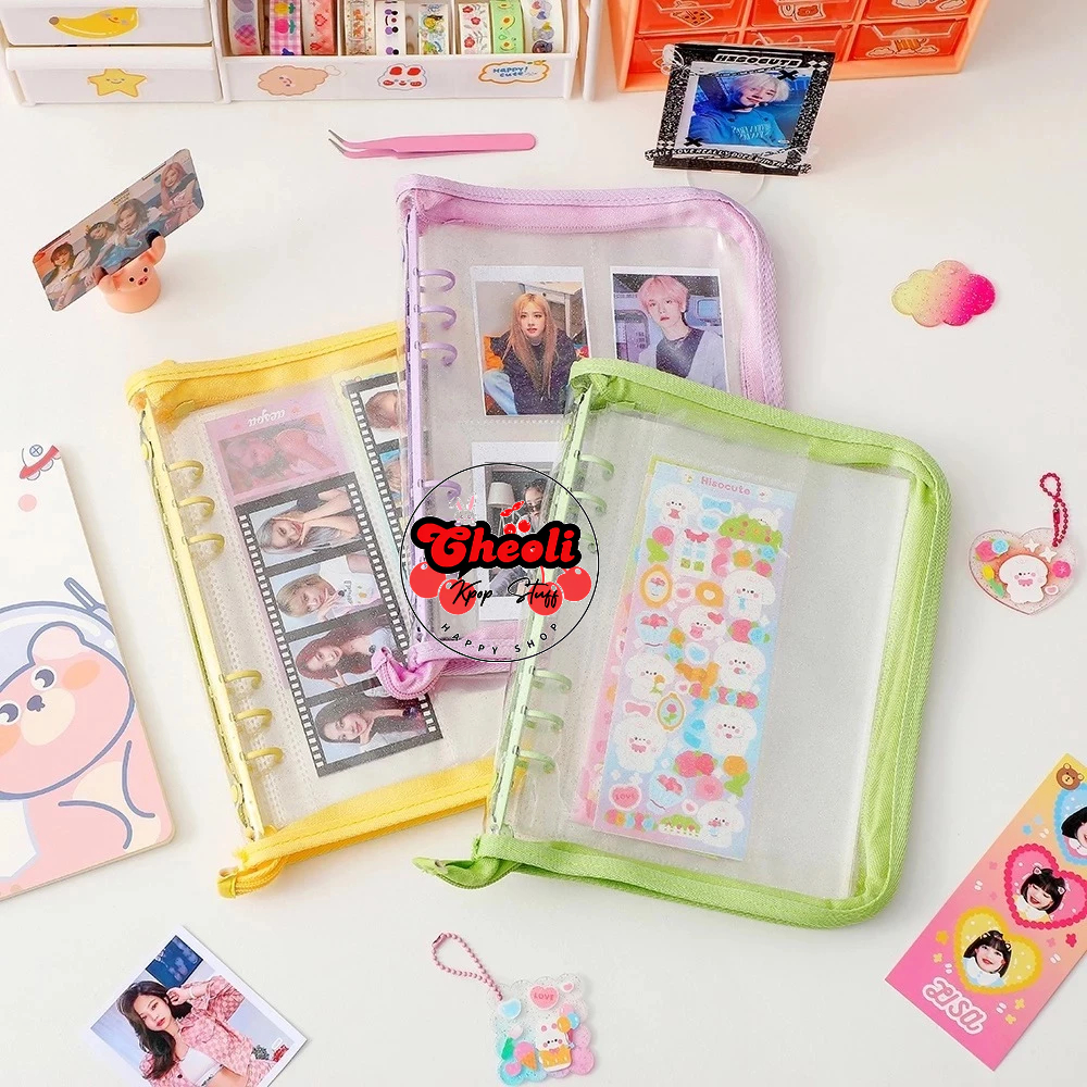 CHEOLI Binder A51211 Zipper Photocard Binder 6 Ring atau Binder Album Photocard